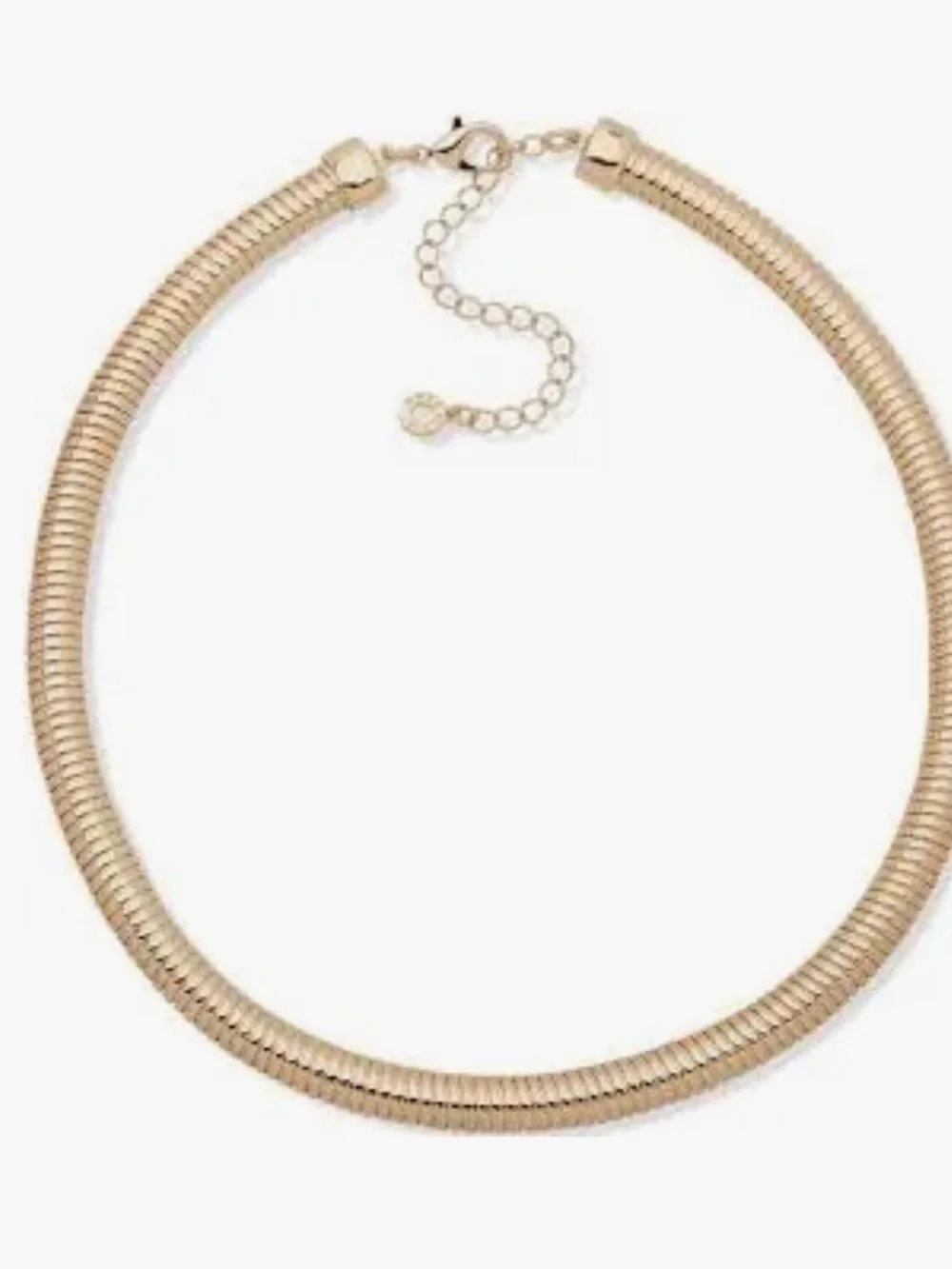 Anne Klein Gold-Tone Omega Coil Collar Necklace 17-20" (4) - Picture 4 of 5